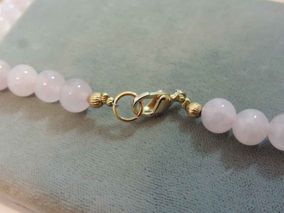 Collier 3 Rangs En Quartz Rose - 470 Carats, Fermoir En Argent 925, Création Française, Longueur Réglable