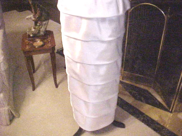 VESTIDO DE BODA/SALÓN/VESTIDO BLANCO SATINADO PETITE 4-6 ALTERADO TAFETÁN ROSA DAMAS MUJERES Foto 4 de 4