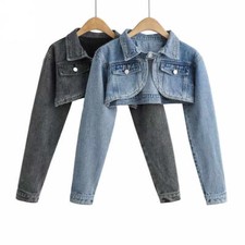 Lady Casual Short Denim Jacket Women Spring Shawl Design Shrug Tops Jeans Coat