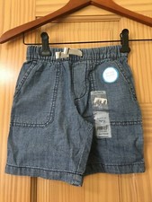 New Carter's Boy chambray Pull-On Shorts 2T,3T,4T,5T,14