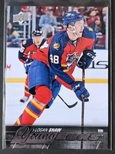2015-16 Upper Deck Series 2 Young Guns YG Logan Shaw RC Card# 454