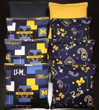 University of MICHIGAN WOLVERINES 8 Cornhole Bean Bags ACA Regulation NEW