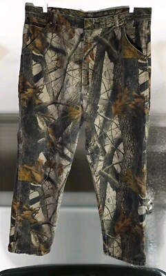 Wrangler Pro Gear Camo Jeans Men's Size 40×30 Carpenter Pockets On