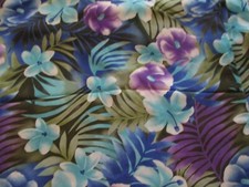 BTY. Soft Hawaiian Flowers Poly fabric