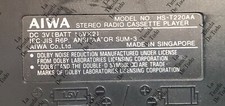 Vintage Aiwa HST220AA or T220A Portable Tape Player walkman style read