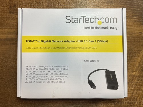 StarTech US1GC30B Usb-c to Gigabit Ethernet Adapter Black Card USB Type C - Picture 1 of 10