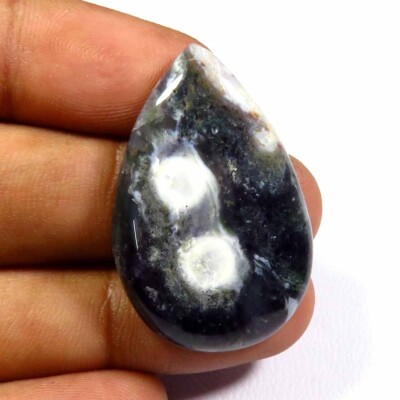 Natürlicher Ocean Jasper Birnenförmiger Cabochon 33x21 mm OC-161