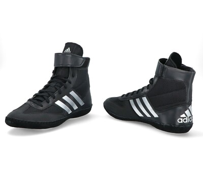 adidas Combat Speed 5 Wrestling Shoes Boots Black Boxing MMA 