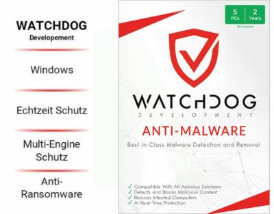 Watchdog Development Anti-Malware 5 PC 2 Jahre