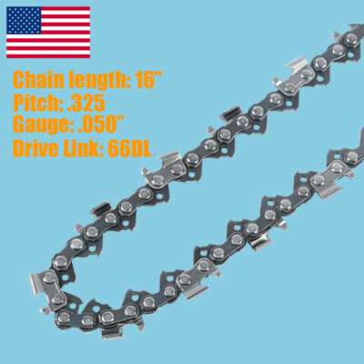 2 PCS Chainsaw Chain .325'' 0.050 Full Chisel 66 DL for 16'' Husqvarna 435 435E