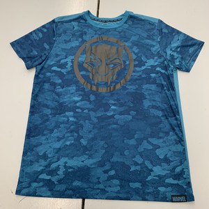 Marvel Black Panther Blue Camouflage Blue T Shirt Polyester Mens Size Xxl 2xl Ebay