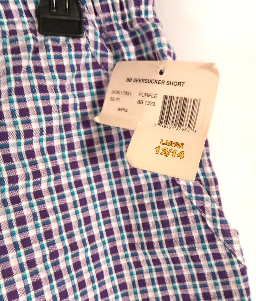 Bobbie Brooks women's large (12/14) drawstring shorts plaid multicolor NWT - Image 3 of 4