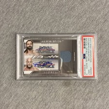 2021 Topps WWE Undisputed Drew McIntyre/Goldberg Match-Up Mat Relic Auto PSA