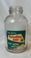 1950's Ballentine Beer Growler Jug Jar Hey Getcha The Crisp Refresher