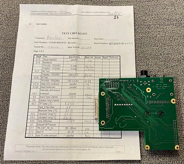 Therma-Wave Timbre Bestek Pcb Test Proc Lb Interface 43-800130 TA3043-800130-01 - Image 4 of 4