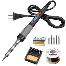 90W Soldering Iron Kit Digital LCD Electric Welding Tools Adjustable Temperature