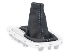 SCHALTMANSCHETTE FUR HYUNDAI IONIQ automatik SCHALTSACK LEDER NAHT HELLBLAU