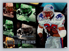 1996 Pinnacle Curtis Martin 1  Building Blocks New England Patriots Football...