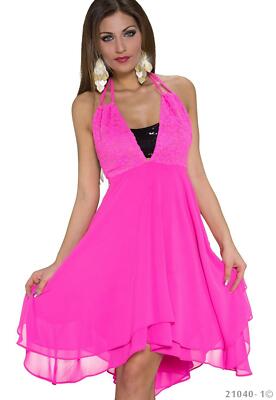 Tanzkleid Partykleid 38 Cocktailkleid Tiefer Auschnitt Rückenfrei OHNE Untertop 