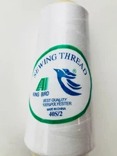 4 WHITE KING BIRD SERGE SEWING THREAD 2500 YARDS EACH (10 colors) 