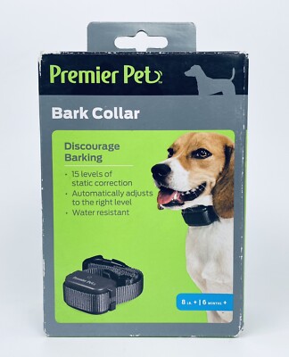 Premier Pet Bark Adjustable Collar - Black