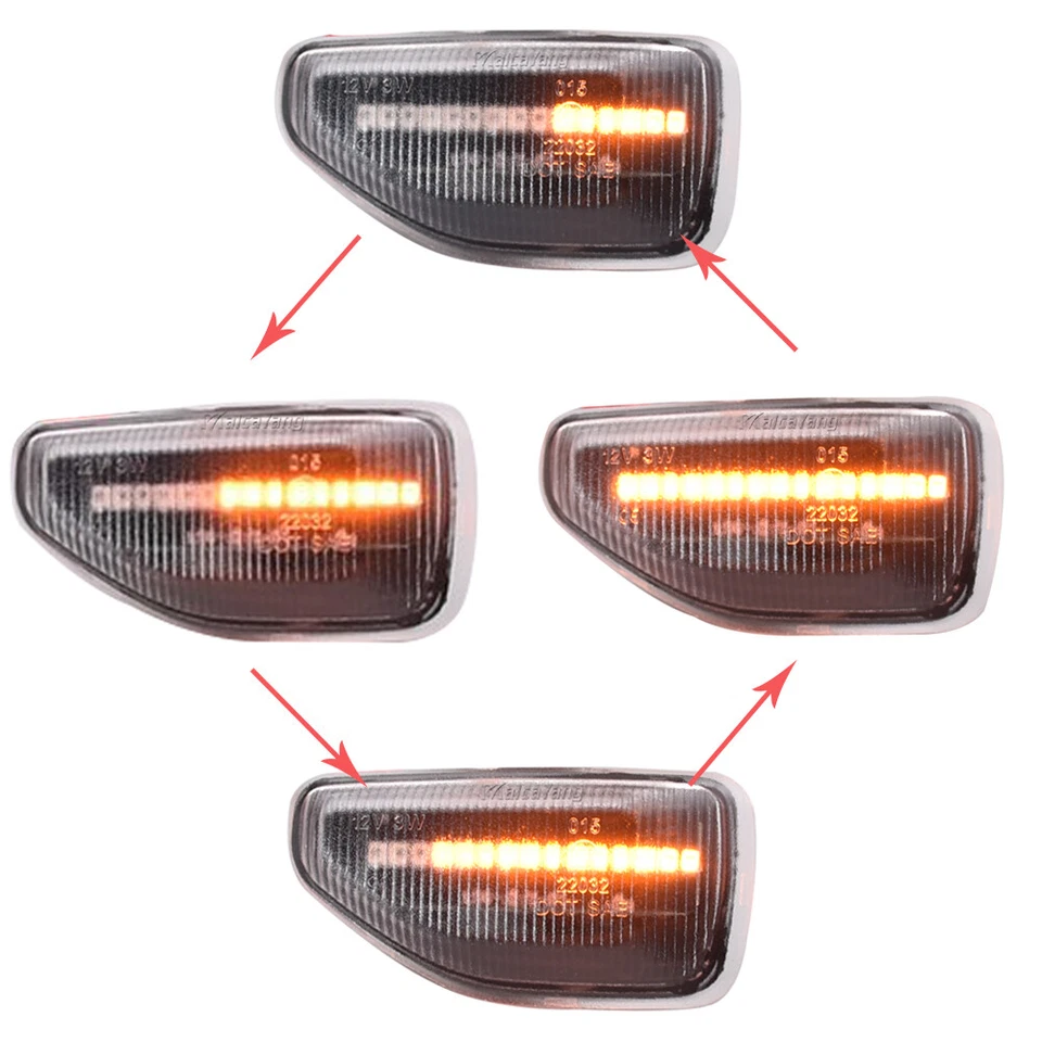 For Dacia Renault Sandero 2014 2015 2016 2017-2020 LED Dynamic Side Marker Light - Image 4 of 4