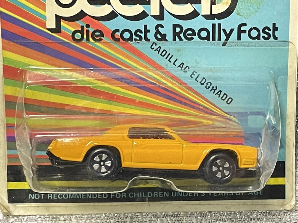 Peladores Playart vintage Cadillac El Dorado naranja con ruedas tipo 3 No. 7115 Foto 2 de 4