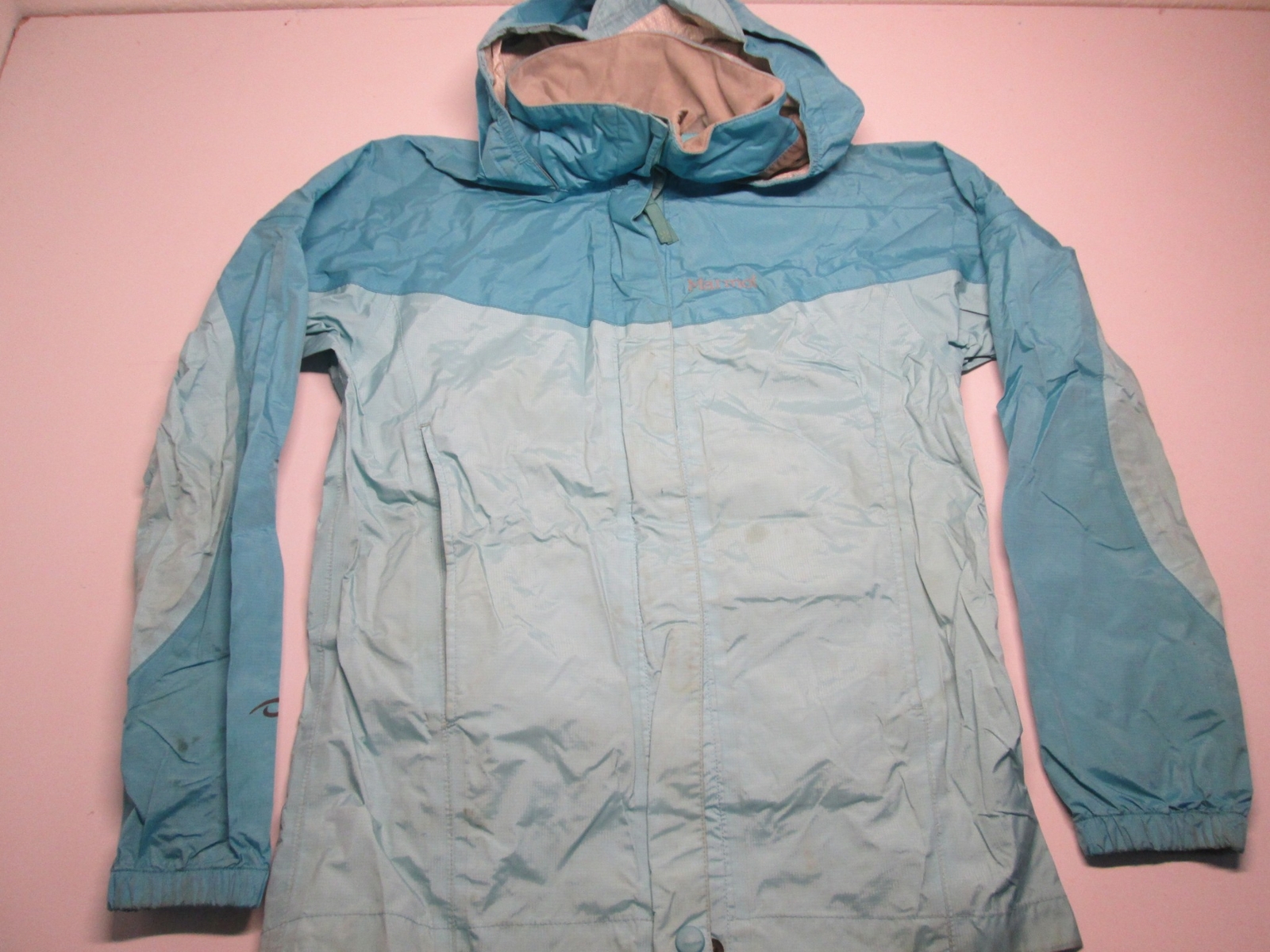 Blue Hooded Outerwear