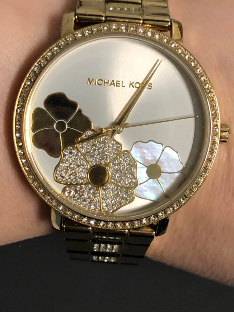 Michael kors watch with flowers sale