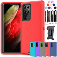 For Samsung Galaxy S21 S21+ Plus Ultra 5G Shockproof Defender Case Cover w/Clip