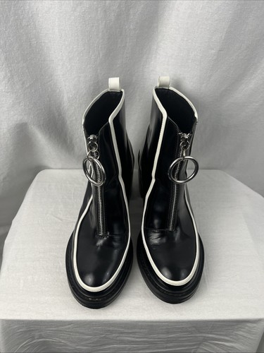 Shelly’s London Black White Freya Retro Bootie Size US 9 - Picture 3 of 13