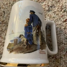 Norman Rockwell Tankard Mug Long John Silver's "Looking Out To Sea" 1985 Japan