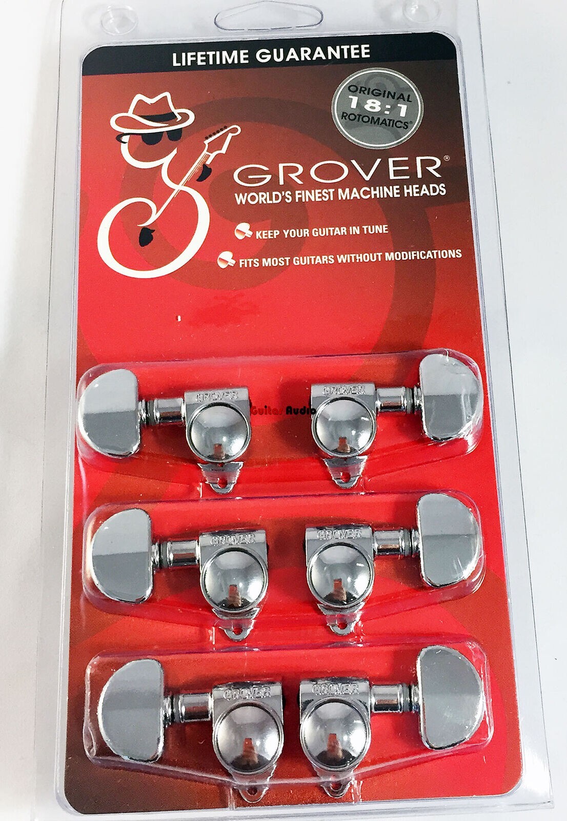 Grover 102-18N Rotomatic Tuners 3 +3 Nickel Finish