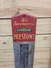 Vintage PRESTONE ANTI-FREEZE Thermometer - Porcelain & Metal, 36"x9" — photo 3