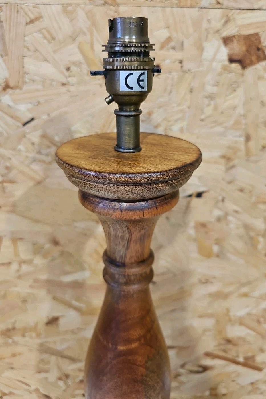 John Lewis Tall Albert Dark Mango Wood Turned Lamp Base Natural — image 4