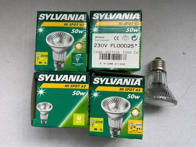 Sylvania Hi-Spot 63 Halogenlampe 50W, 230V, Sockel E27 FLOOD 25° 2700K dimmbar