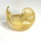 Vintage Murano Glass Aventurine Gold Dove Bird Orig. Sticker