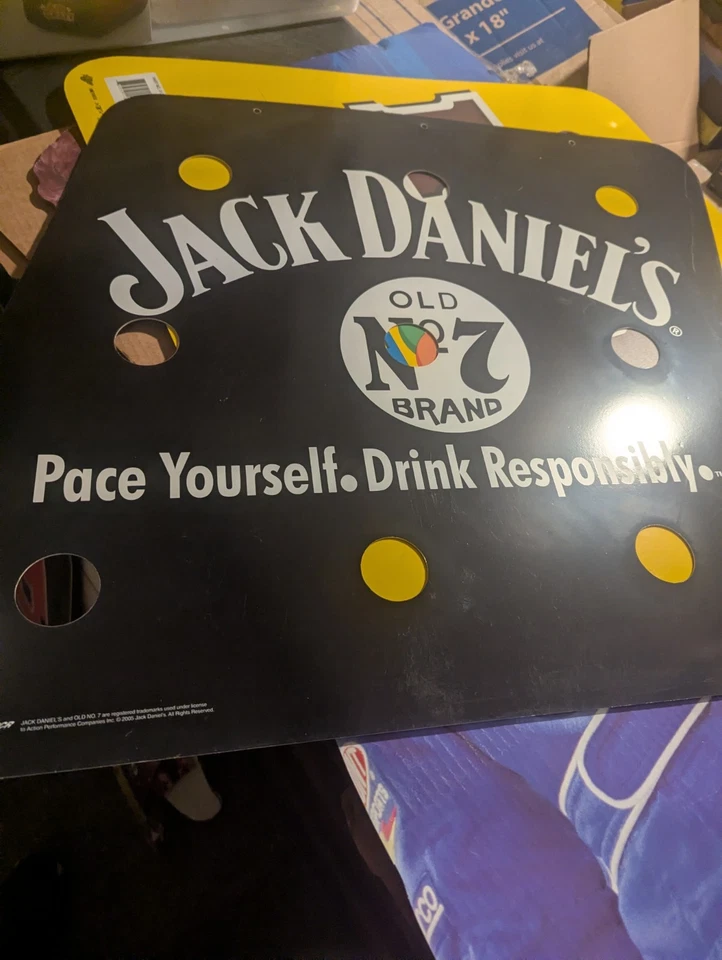 Jack Daniels Antiguo No. 7 Nascar Pit Sign RCR Dave Blaney Winners Circle 2005 Foto 2 de 2