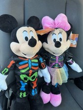 Disney Mickey Minnie Mouse Halloween Greeter Skeleton Multicolor Set NEW