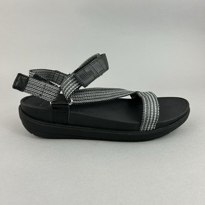 FitFlop Loosh Gurtband Komfort Riemchen Wandern Outdoor Sommer Keilabsatz Sandalen 41 UK7