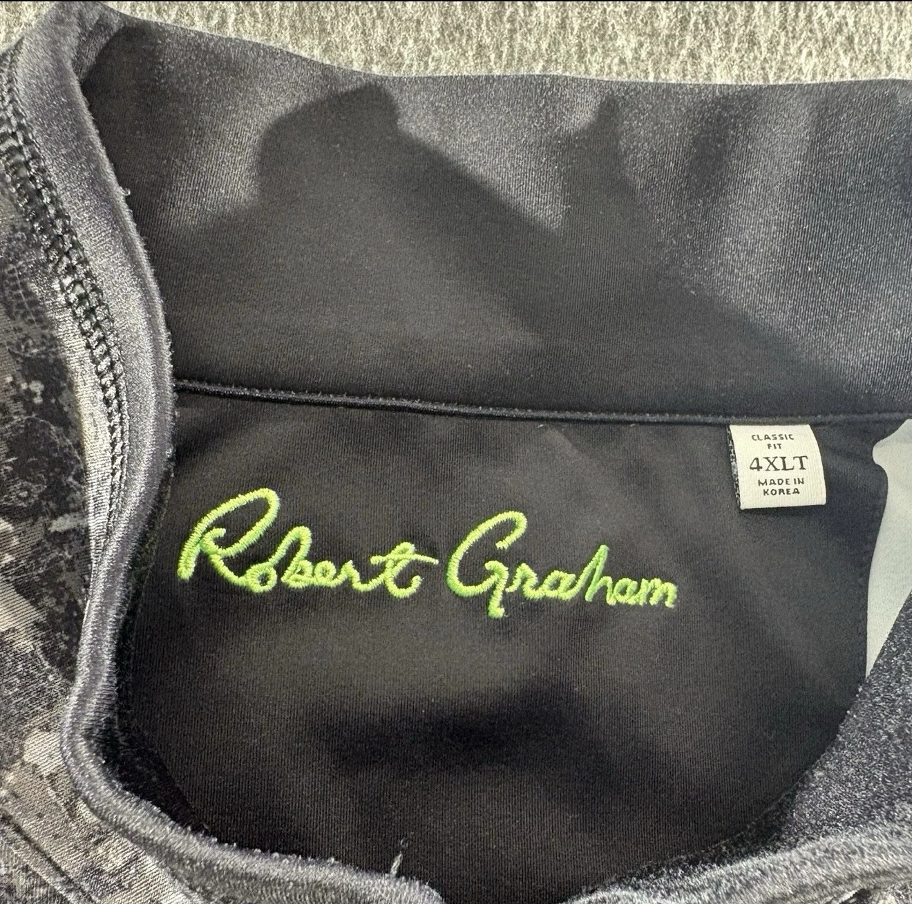 Robert Graham Classic Fit Big & Tall 4XLT Full Zip Skull Vest Gray image 2