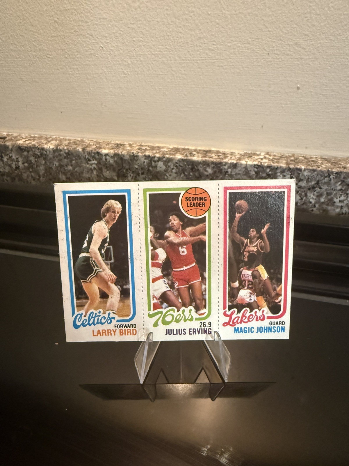 1980-81 Topps - Magic Johnson, Larry Bird, Julius Erving #139-174-34 (RC)