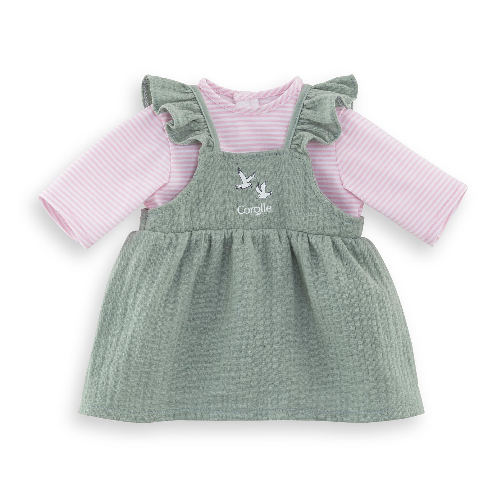 Corolle - Dress with Ruffles and T-Shirt with Loire Edges, Clothing, for Doll 42