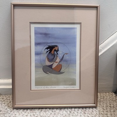 Iayan Mani Native American Art Print Spirit of the Winds Framed 11x9''