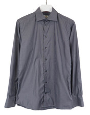 ETON Slim Shirt Men's 40/ 15 3/4 Grey Pinstriped Tailored Button Up Cutaway