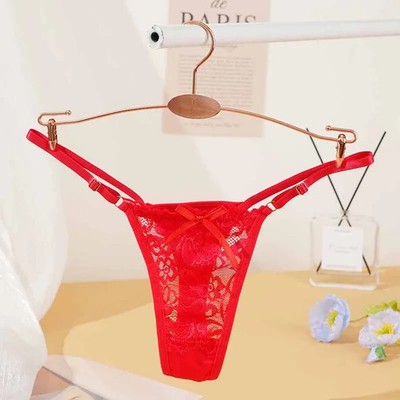 Res Ipsa Loquitur Melbourne - Adjustable Floral & Bow G String - 58-80cm - Red