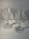 A Pair Of Vintage Crystal blown Wine Flint Glass, Early American 6 1/2” Height — photo 1