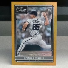 Spencer Strider Rookie /12 GOLD Panini Three And Two