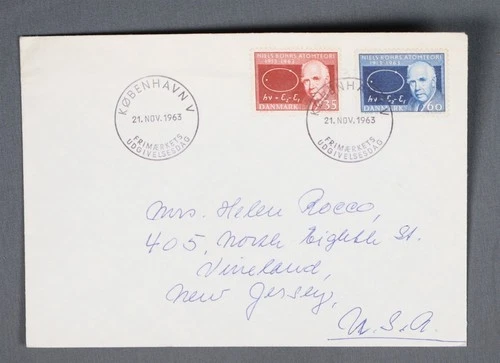 MayfairStamps Denmark FDC 1963 Niels Bohr Dual Scientist First Day Cover aaw_325