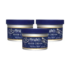 Wright's Silver Cleaner and Polish Cream - 8 Oz 3 PACK